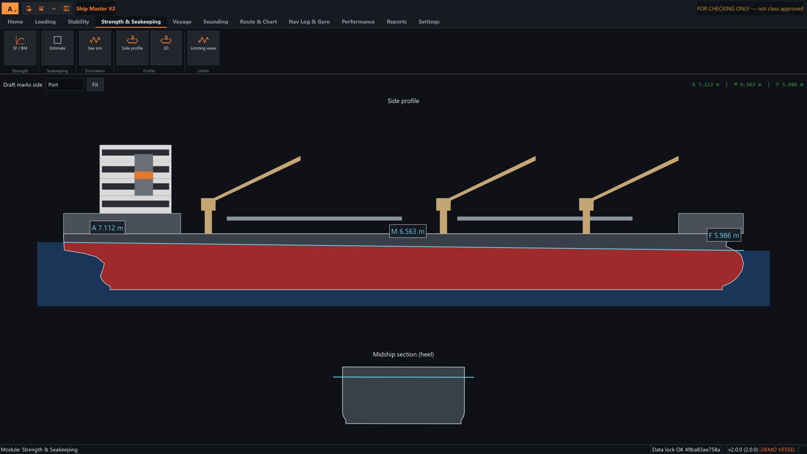 Ship Master loading program side profile view