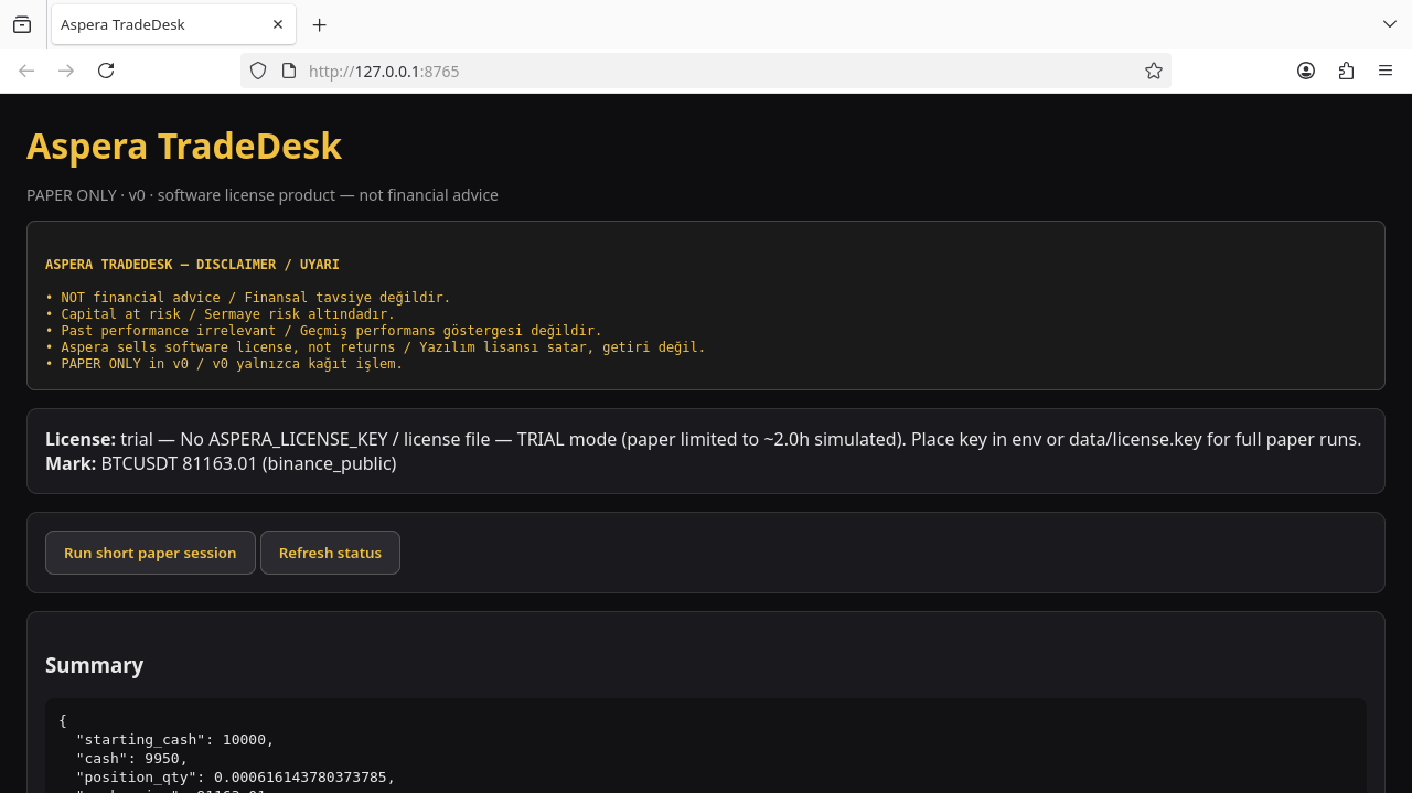 AI trade bot web dashboard